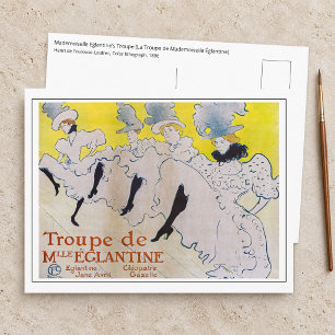 Cartão Postal Toulouse-Lautrec - Troupe de Mlle Eglantine