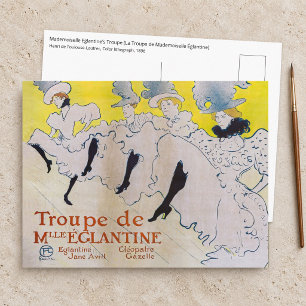 Cartão Postal Toulouse-Lautrec - Troupe de Mlle Eglantine