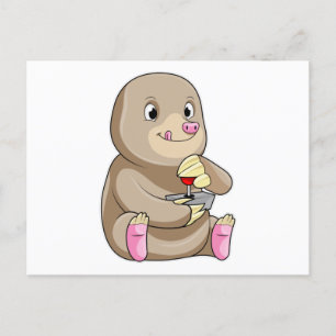 Cartão Postal Toupeira como jogador com joystick