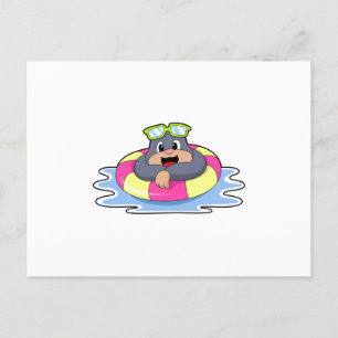 Cartão Postal Toupeira nadando com bóia.PNG