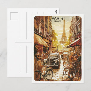Cartão Postal Tour de Paris evenin Effiel vintage presentes nas 