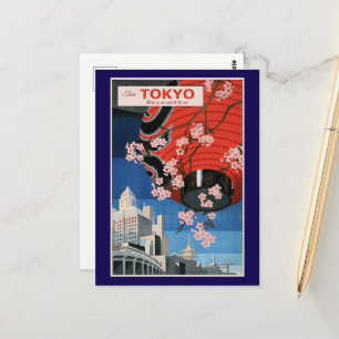 Cartão Postal Tour de Tóquio, Japão, pôster de viagem,