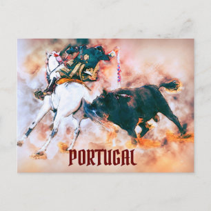 Cartão Postal tourada Vintage Portugal
