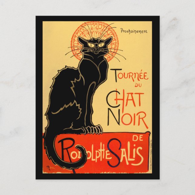 Cartão Postal Tournée du Chat Noir de Rodolphe Salis na fronteir (Frente)