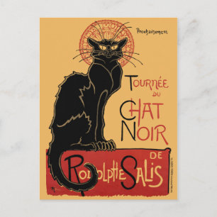 Cartão Postal Tournée du Chat Noir France Poster vintage V2