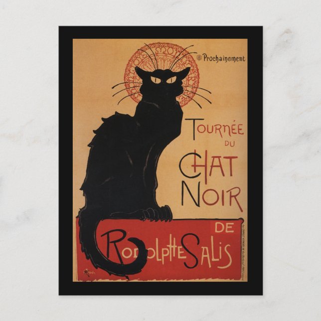 Cartão Postal Tournée du Chat Noir, Théophile Steinlen (Frente)