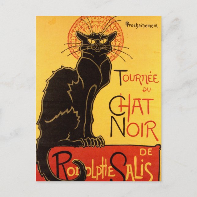 Cartão Postal Tournée du Chat Noir - Vintage Poster (Frente)