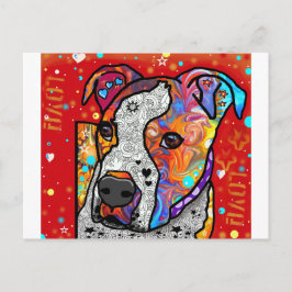 Cartão Postal Touro Cosmico - Colorido Brilhante - Ideia de Pres