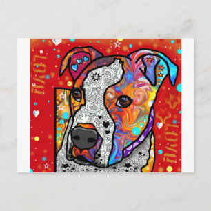 Cartão Postal Touro Cosmico - Colorido Brilhante - Ideia de Pres