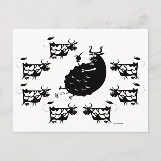 Cartão Postal Touro e Vacas (Frente)