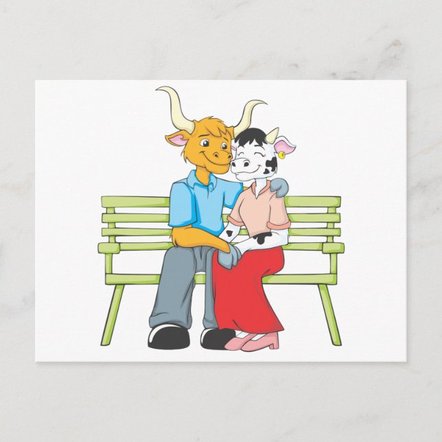 Cartão Postal Touro e Vacas Doce (Frente)