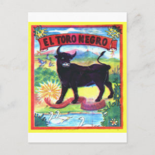 Cartão Postal Touro Negro