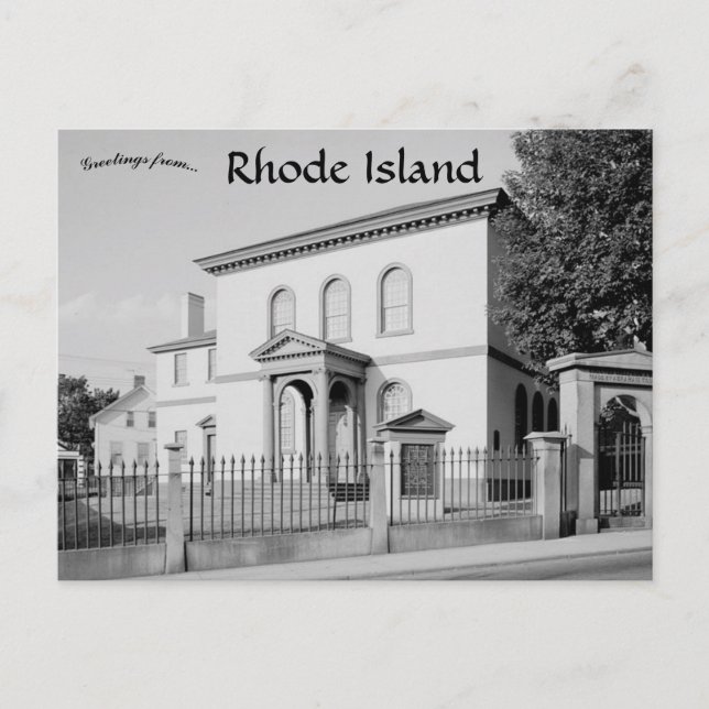 Cartão Postal Touro Sinagoga Newport County Rhode Island (Frente)