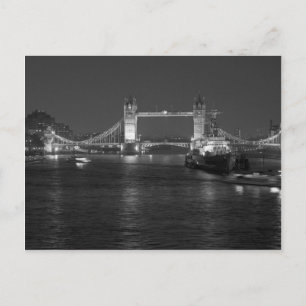 Cartão Postal Tower Bridge London, Black and White