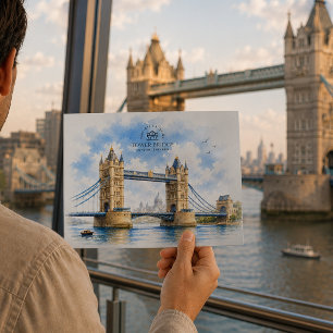 Cartão Postal Tower Bridge, Londres, Inglaterra, Marco Iconico