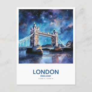 Cartão Postal Tower Bridge under Stars - Londres, Inglaterra