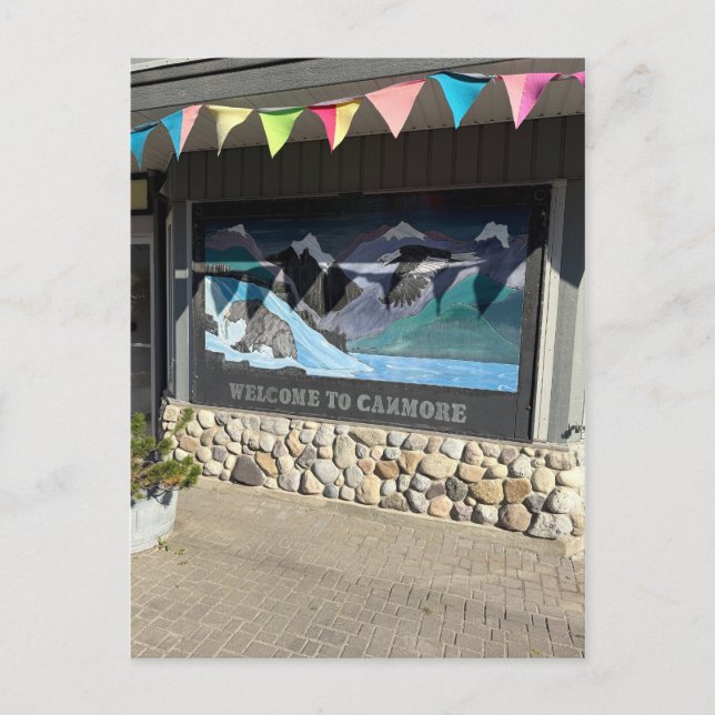 Cartão Postal Town of Canmore in Alberta Canada (Frente)