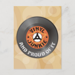 Cartão Postal Toxicómano do vinil - e orgulhoso dele