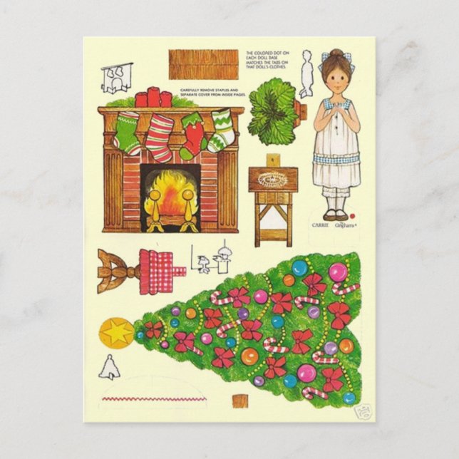 Cartão Postal Toy de Vintage em Papel 🤶 Natal (Frente)