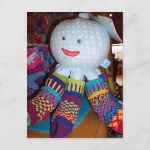 Cartão Postal Toy Octopus Vestindo Meias