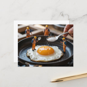 Cartão Postal Trabalhadores Da Construção Engraçados A Fixar Ovo