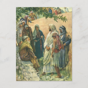 Cartão Postal Trabalhando no Sabá, Religião Vintage