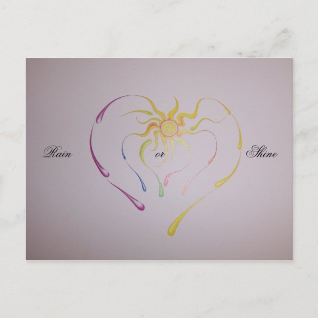 Cartão Postal trabalho de arte 011, Chuva ... (Frente)