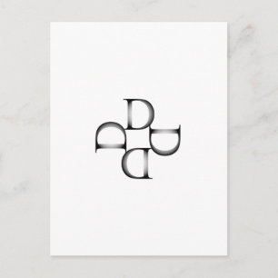 Cartão Postal trabalho de arte com D