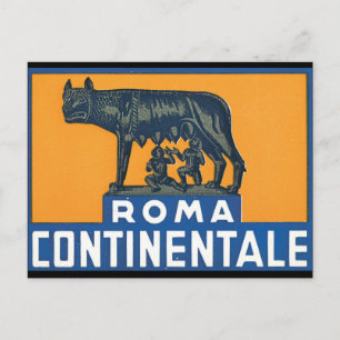 Cartão Postal Trabalho de arte Continentale_Viagens vintage