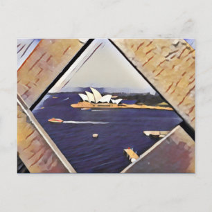 Cartão Postal trabalho de arte da casa de ópera sydney