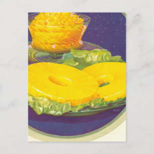 Cartão Postal Trabalho de arte de Ananás Retro