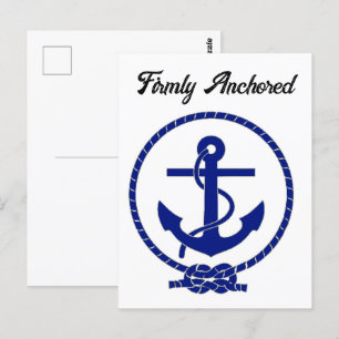 Cartão Postal Trabalho de arte de ancoragem marítima náutica fir