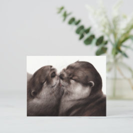 Cartão Postal Trabalho de arte de Vida Selvagem Realista Pintada