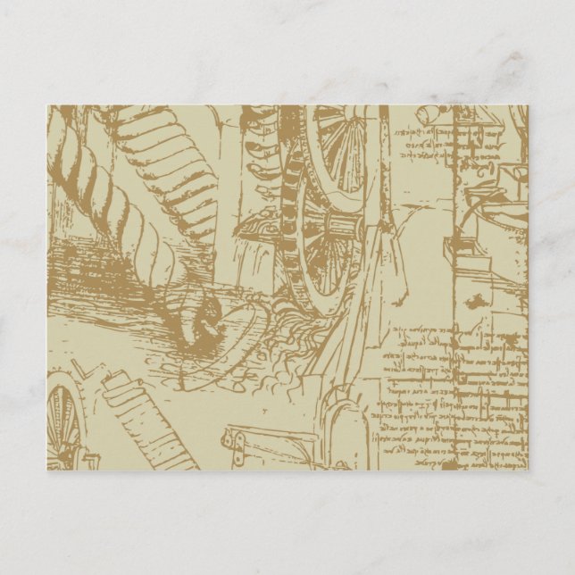 Cartão Postal Trabalho de arte Leonardo Da Vinci (Frente)