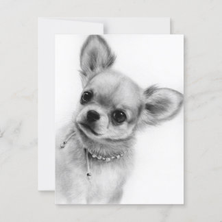 Cartão Postal Trabalho de arte pintado com a mão na cabeça de Ch