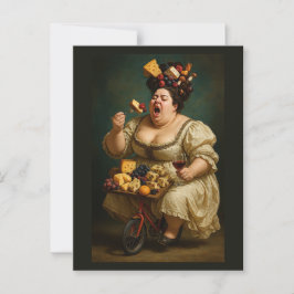 Cartão Postal Trabalho de Arte Surreal "Coma Leve, Coma Pesada"