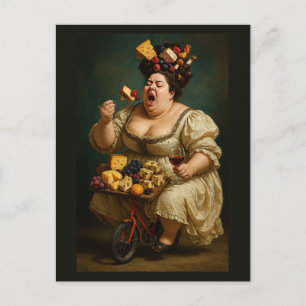 Cartão Postal Trabalho de Arte Surreal "Coma Leve, Coma Pesada"