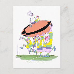 Cartão Postal trabalho em equipe de rúgbi, tony fernandes