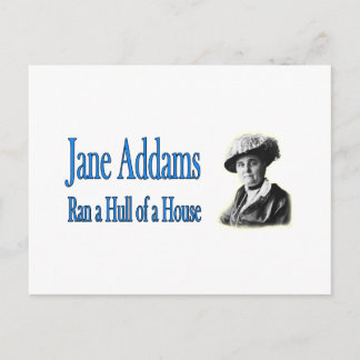 Cartão Postal Trabalho social: Jane Addams correu um casco de um