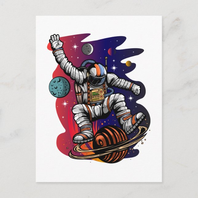 Cartão Postal Traçado espacial (Frente)