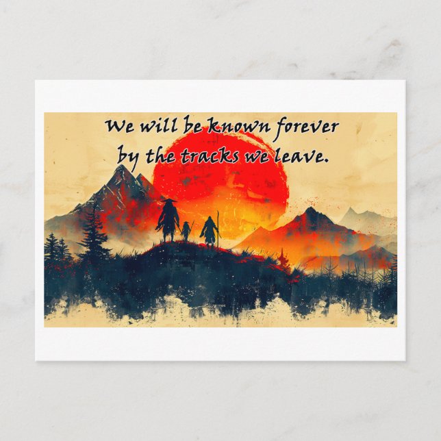 Cartão Postal Tracks We Leave Behind - Design 1 (Frente)