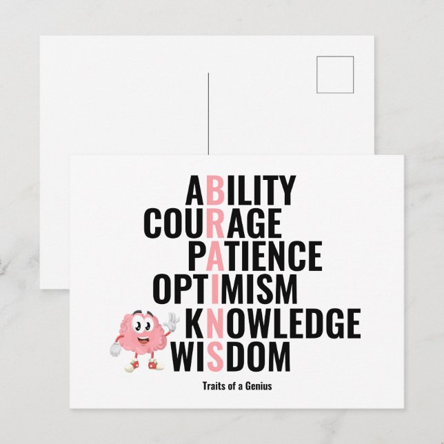 Cartão Postal Traços de um Gênio (Frente/Verso)