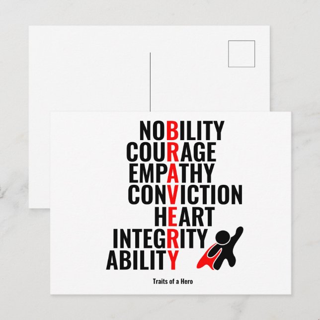 Cartão Postal Traços de um Herói (Frente/Verso)