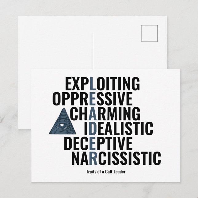 Cartão Postal Traços de um Líder do Culto (Frente/Verso)