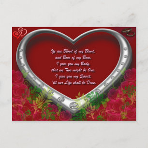 Cartão Postal Trad. Scot Love Vow: Sangue do meu Sangue - Floral