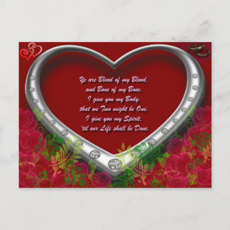 Cartão Postal Trad. Scot Love Vow: Sangue do meu Sangue - Floral