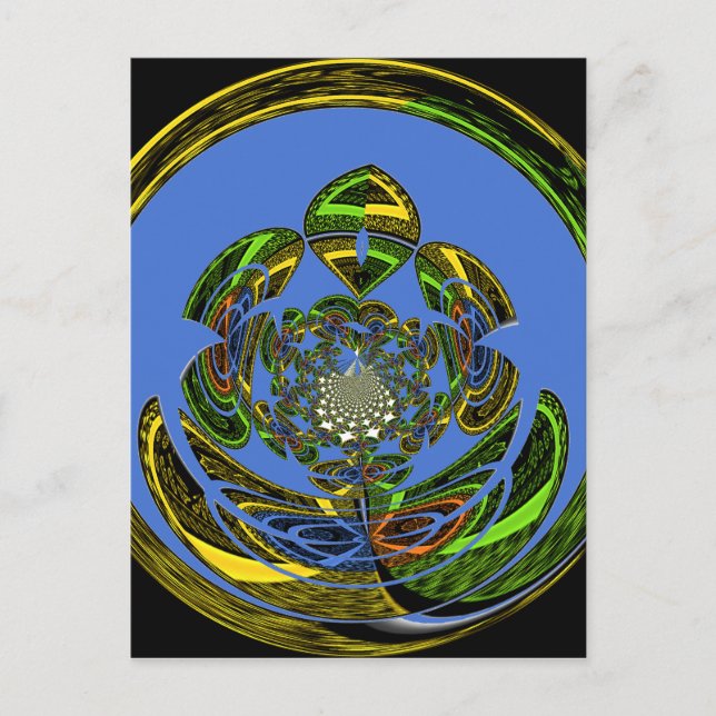 Cartão Postal Tradicional Apenas Azul (Frente)