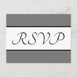 Cartão postal tradicional e antigo "RSVP" movido