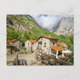 Cartão Postal Traditional Stone Houses in Bulnes, Asturias