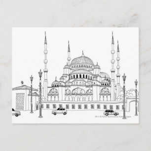 Cartão Postal Tráfego por mesquita